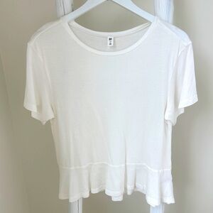 BP Nordstrom XS White Flowy Tee